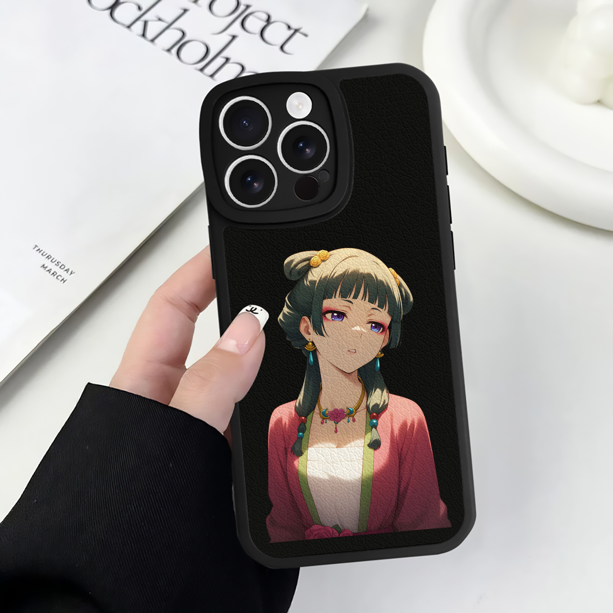 薬屋のひとりごと The Apothecary Diaries 【iPhone 16シリーズ対応】シリコンスマホケース（レザー調） 材質：シリコン